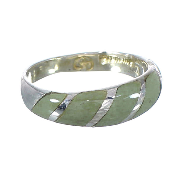 Turquoise Silver Jewelry Southwest Ring Size 6-3/4 AX93219